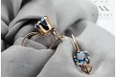 Vintage style Earrings Aquamarine Original Vintage 14K Rose Gold vec056r